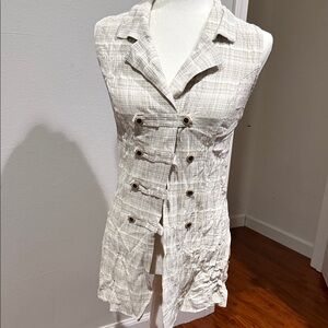 Stylish Plaid Sleeveless Vest